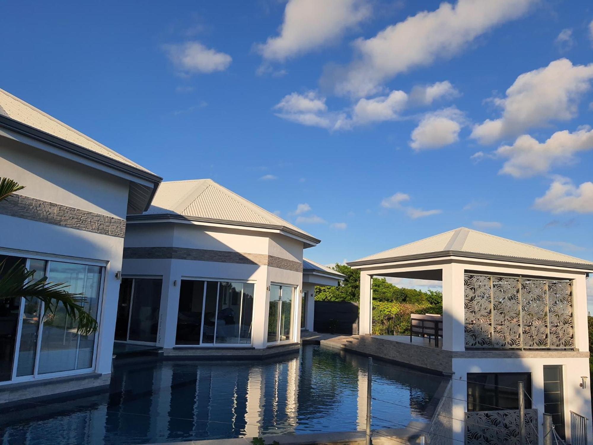 Villa Orchidee Vue Mer Piscine &Spa - V. Ciel&Mer سانت فرانسوا المظهر الخارجي الصورة